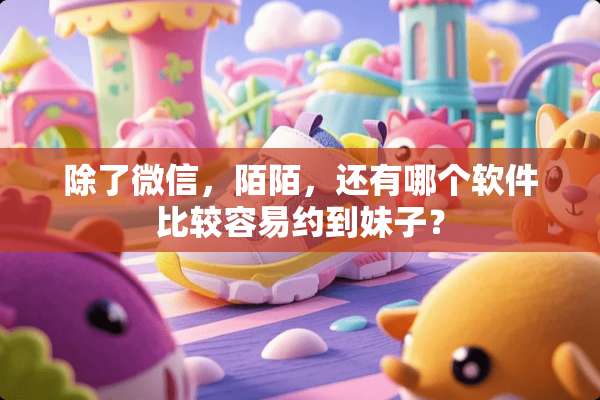 除了微信，陌陌，还有哪个软件比较容易约到妹子？
