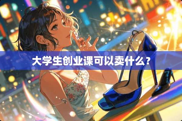 大学生创业课可以卖什么？