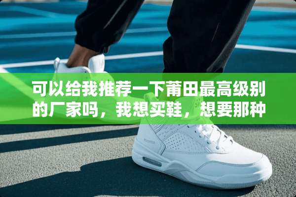 可以给我推荐一下莆田最高级别的厂家吗，我想买鞋，想要那种可靠的？