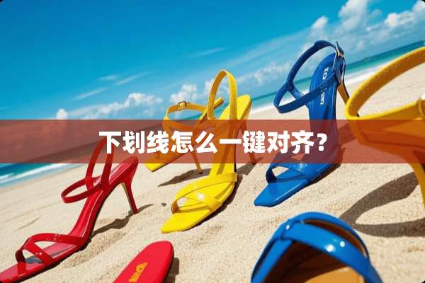 下划线怎么一键对齐？
