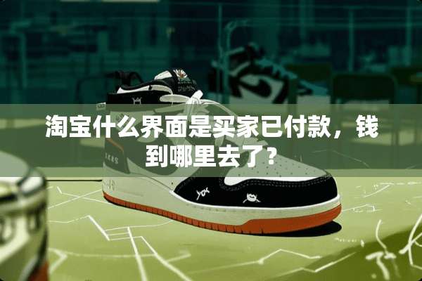 淘宝什么界面是买家已付款，钱到哪里去了？