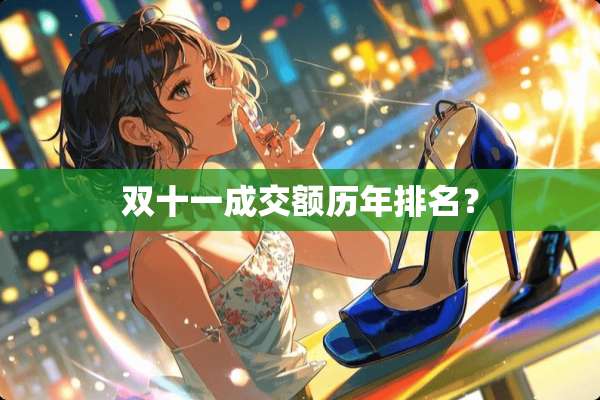 双十一成交额历年排名？
