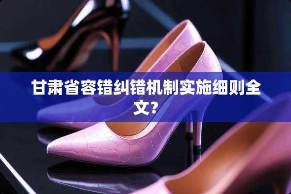 甘肃省容错纠错机制实施细则全文？