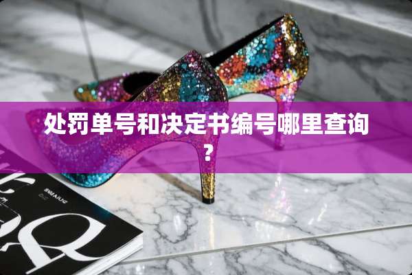 处罚单号和决定书编号哪里查询？