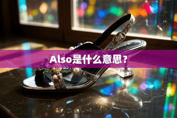 Also是什么意思？