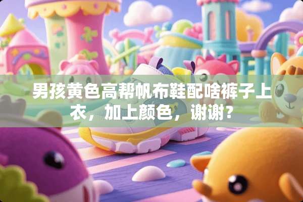 男孩**高帮帆布鞋配啥裤子上衣，加上颜色，谢谢？