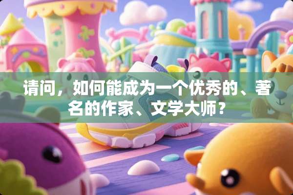 请问，如何能成为一个优秀的、著名的作家、文学大师？