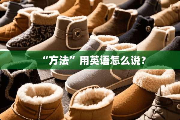 “方法”用英语怎么说？