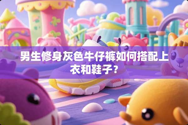 男生修身灰色牛仔裤如何搭配上衣和鞋子？