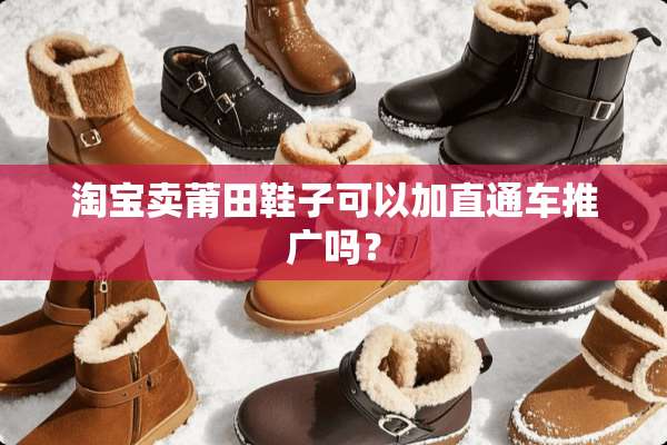 淘宝卖莆田鞋子可以加直通车推广吗？
