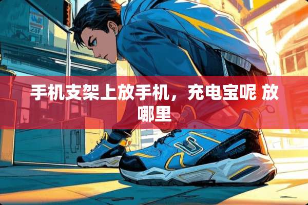 手机支架上放手机，充电宝呢 放哪里