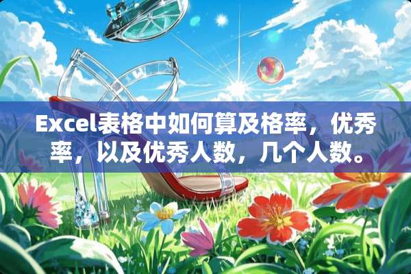 Excel表格中如何算及格率，优秀率，以及优秀人数，几个人数。