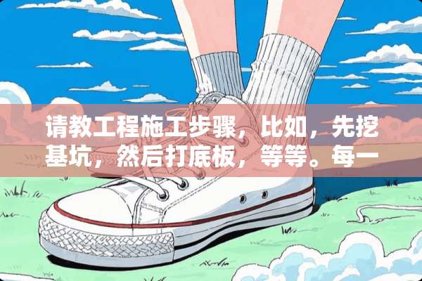 请教工程施工步骤，比如，先挖基坑，然后打底板，等等。每一个步骤的作用是什么？