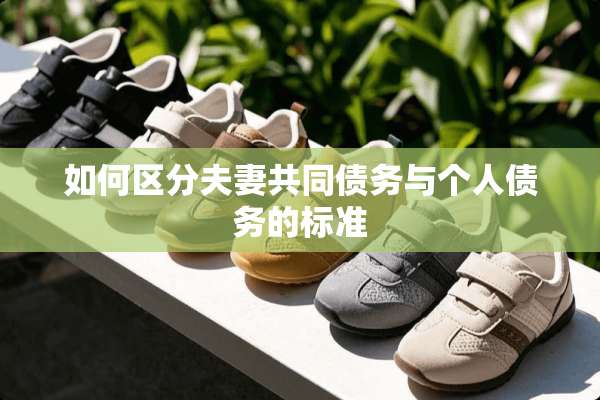 如何区分夫妻共同债务与个人债务的标准