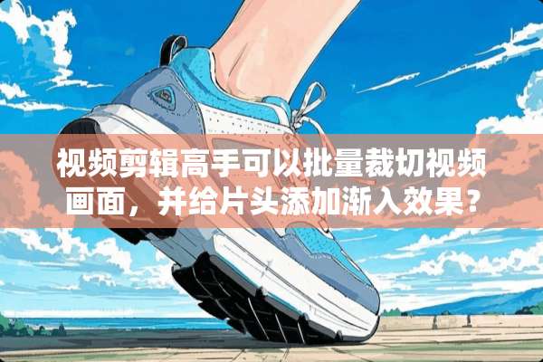 视频剪辑高手可以批量裁切视频画面，并给片头添加渐入效果？
