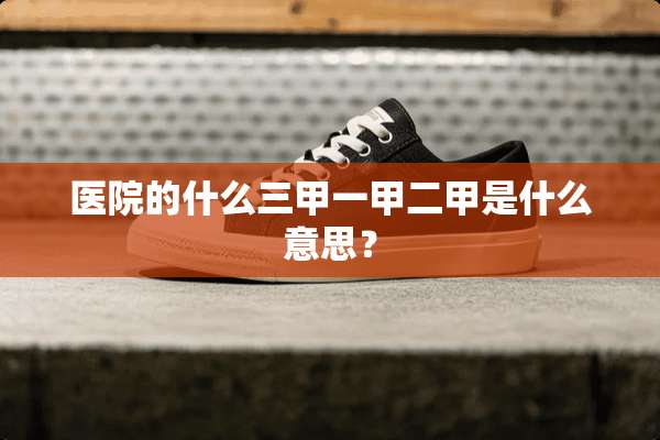医院的什么三甲一甲二甲是什么意思？