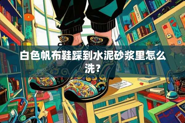 白色帆布鞋踩到水泥砂浆里怎么洗？
