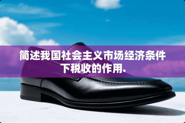 简述我国社会**市场经济条件下税收的作用.