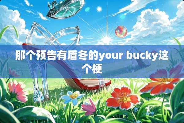 那个预告有盾冬的your bucky这个梗