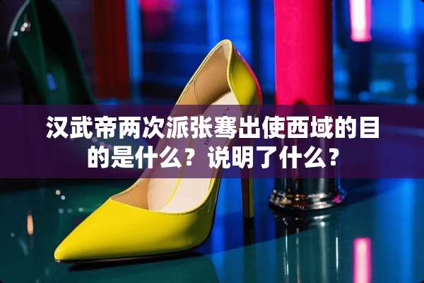 汉武帝两次派张骞出使西域的目的是什么？说明了什么？
