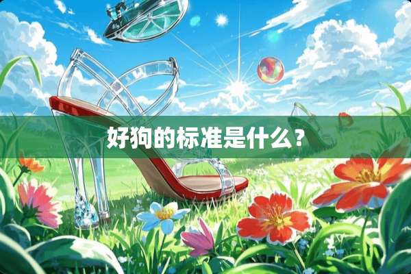 好狗的标准是什么？