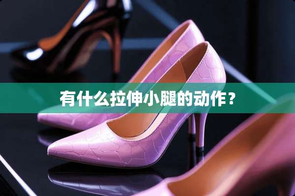 有什么拉伸小腿的动作？