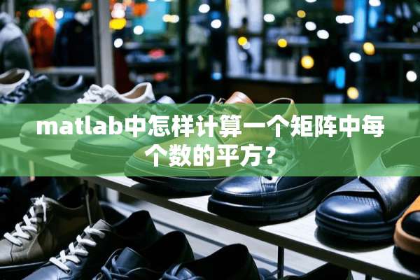 matlab中怎样计算一个矩阵中每个数的平方？