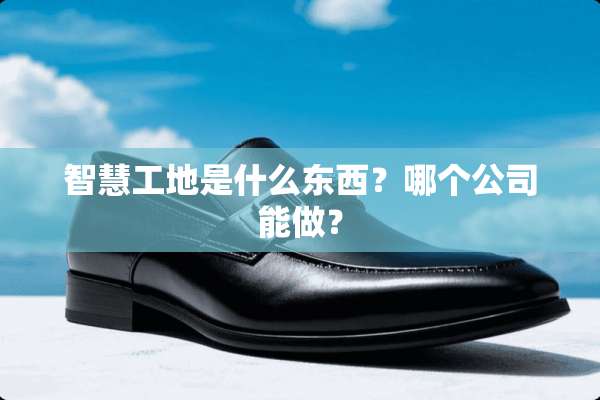 智慧工地是什么东西？哪个公司能做？