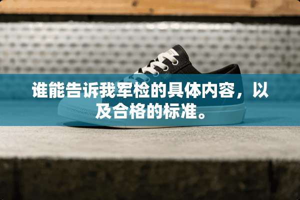 谁能告诉我军检的具体内容，以及合格的标准。
