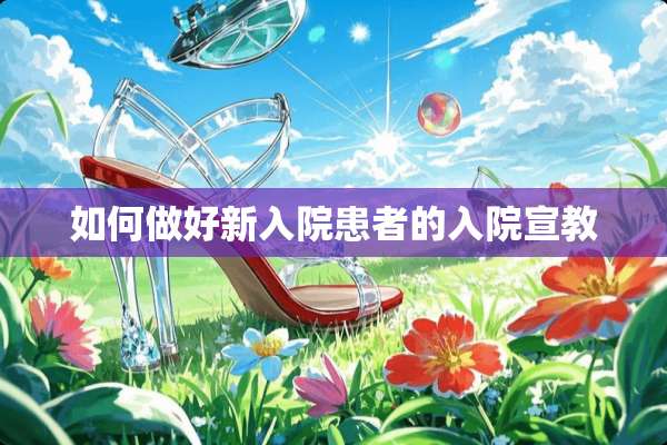 如何做好新入院患者的入院宣教