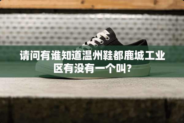 请问有谁知道温州鞋都鹿城工业区有没有一个叫？