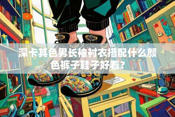 深卡其色男长袖衬衣搭配什么颜色裤子鞋子好看？