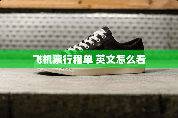 ***行程单 英文怎么看