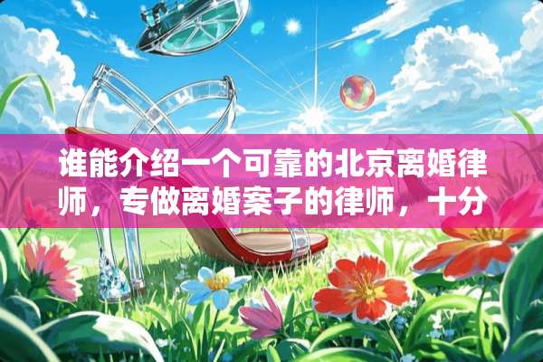 谁能介绍一个可靠的北京**律师，专做**案子的律师，十分感谢啦！！！！