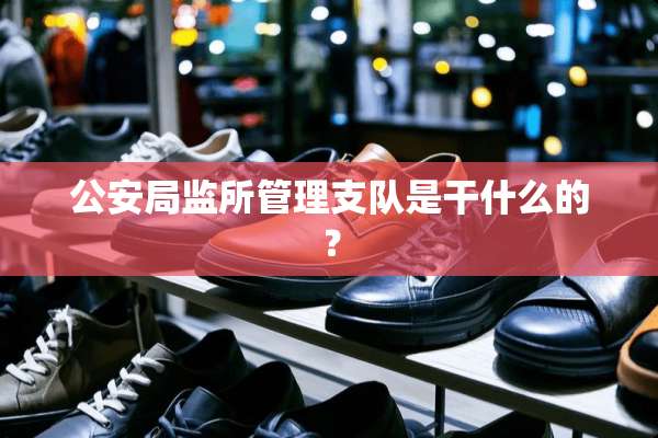 **局监所管理支队是干什么的？