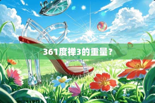 361度禅3的重量？