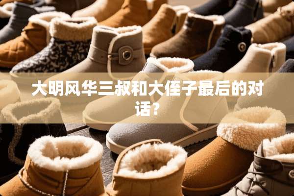 大明风华三叔和大侄子最后的对话？