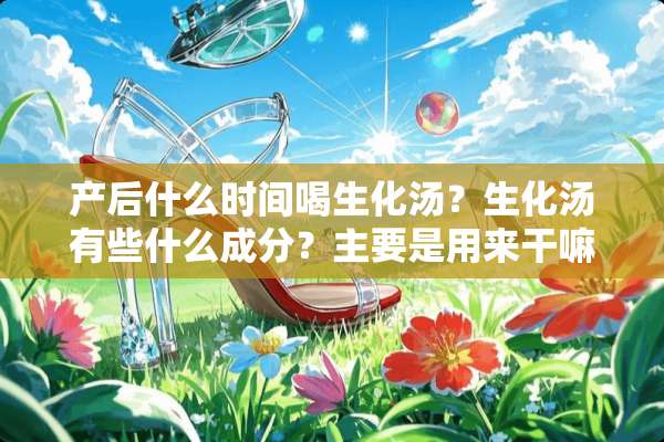 产后什么时间喝生化汤？生化汤有些什么成分？主要是用来干嘛的？
