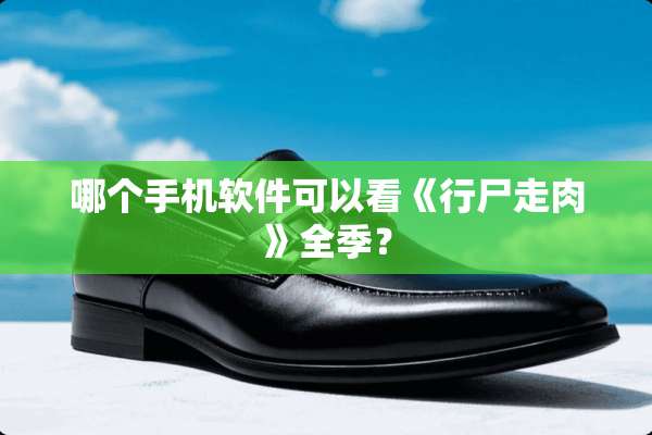 哪个手机软件可以看《行尸走肉》全季？