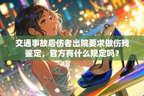 交通事故后伤者出院要求做伤残鉴定，官方有什么规定吗？