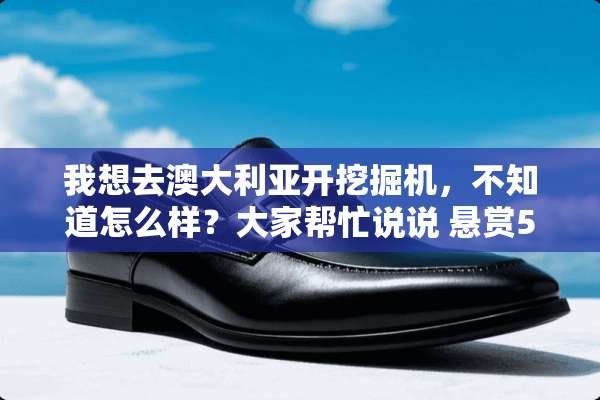 我想去澳大利亚开挖掘机，不知道怎么样？大家帮忙说说 悬赏50哦!