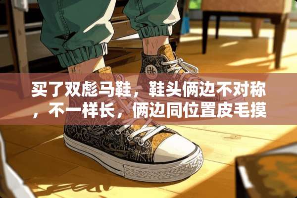买了双彪马鞋，鞋头俩边不对称，不一样长，俩边同位置皮毛摸起来感觉不一样？