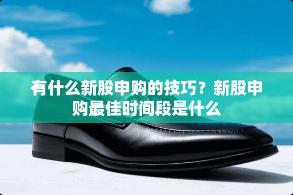 有什么新股申购的技巧？新股申购最佳时间段是什么