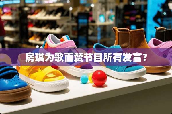 房琪为歌而赞节目所有发言？