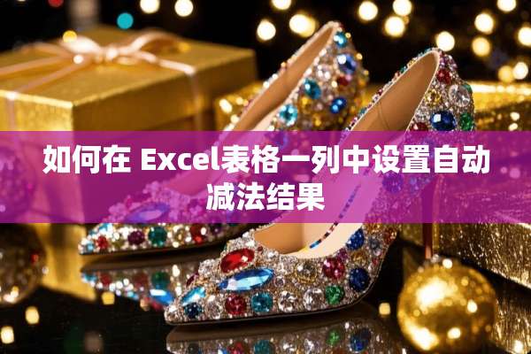 如何在 Excel表格一列中设置自动减法结果
