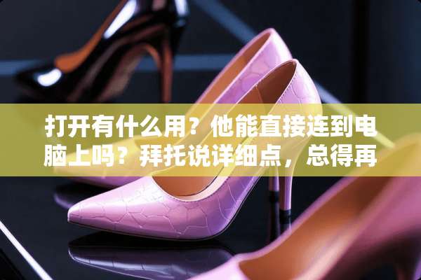 打开有什么用？他能直接连到电脑上吗？拜托说详细点，总得再讲讲是怎么连接到电脑的吧