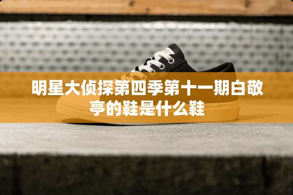 明星大侦探第四季第十一期白敬亭的鞋是什么鞋