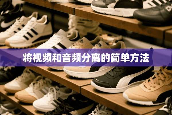 将视频和音频分离的简单方法
