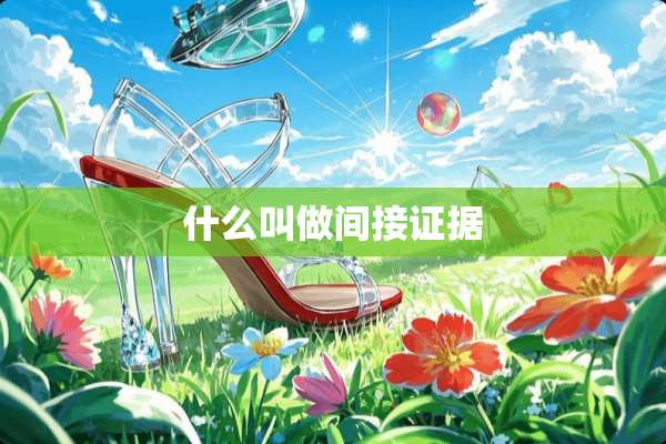 什么叫做间接证据