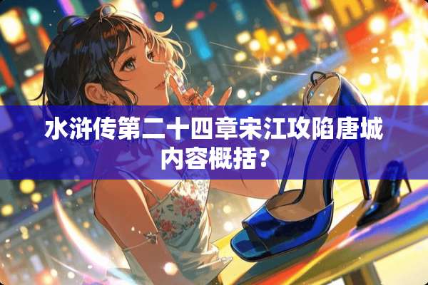 水浒传第二十四章宋江攻陷唐城内容概括？